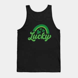 Lucky Vibes Positive Slogan Funny Irish Saint Patrick's Day Tank Top